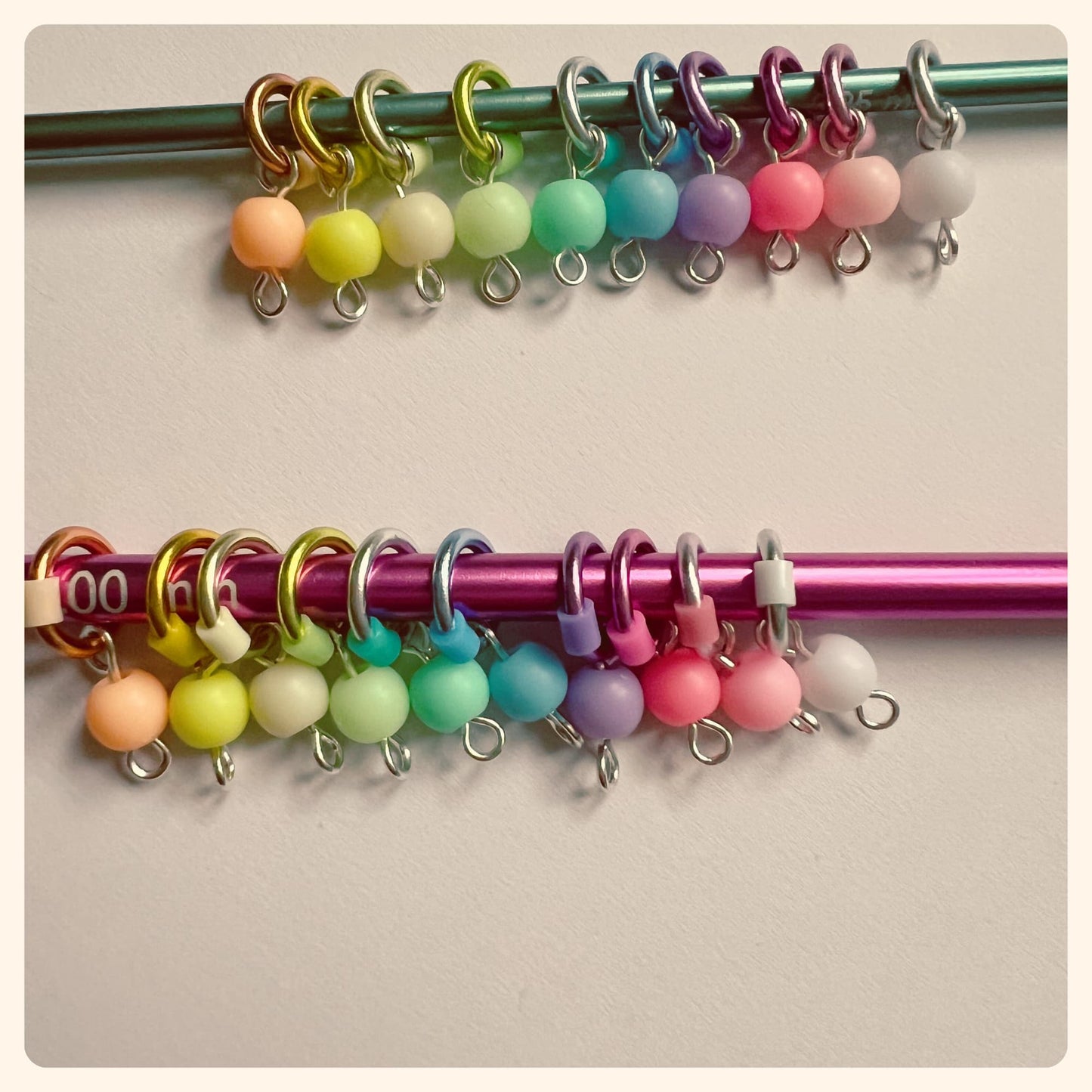 Stitch Markers for Knitting, Pastel Candy Colours - Bons Bons