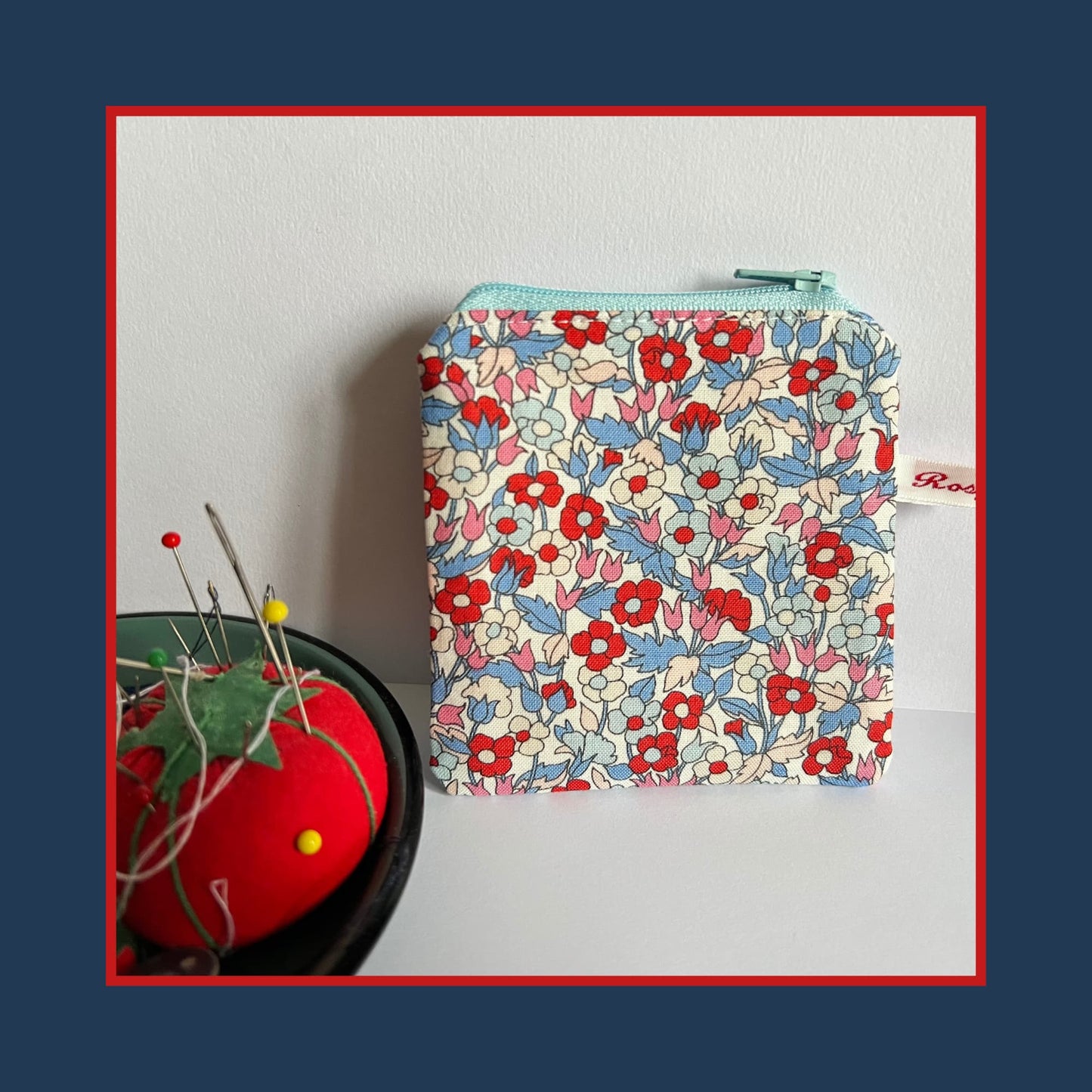 Liberty Fabric Purse - Piccadilly Poppy from The Carnaby Collection