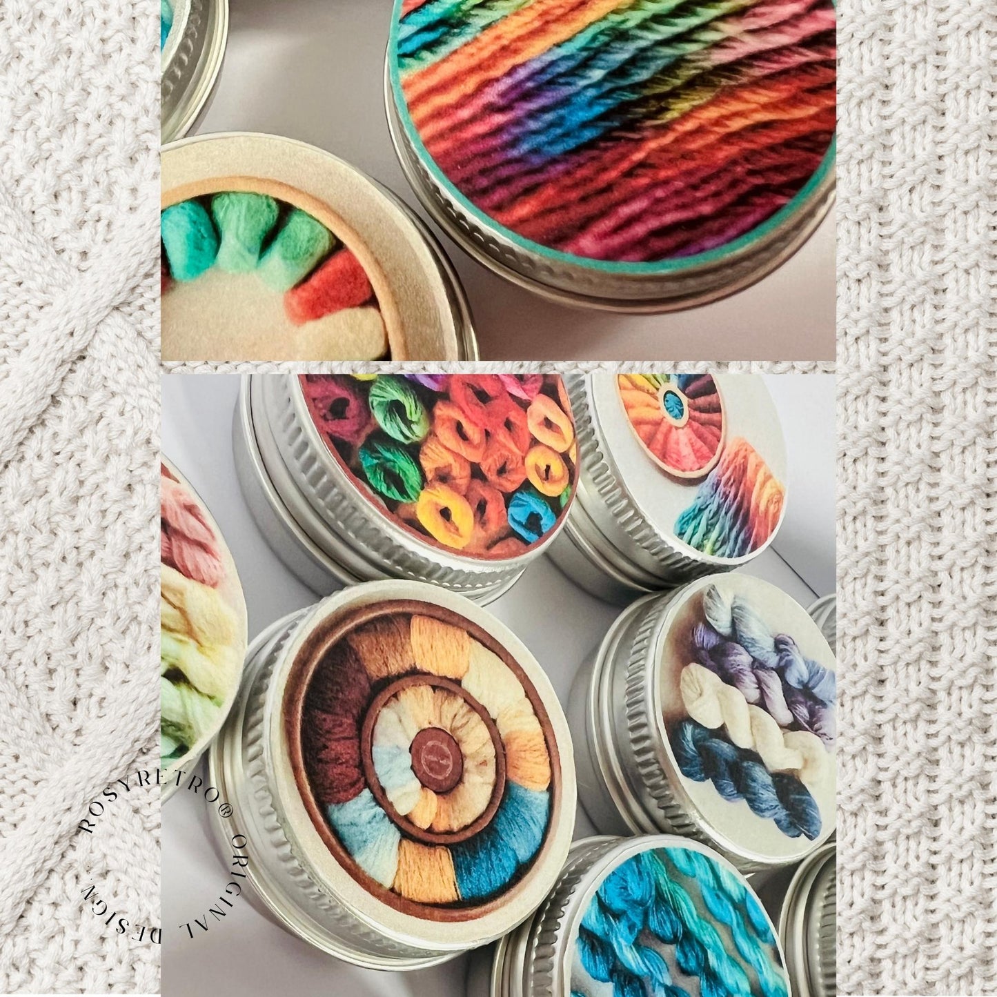 Knitting Stitch Markers Set 40 Markers and tin - Rainbow Yarn