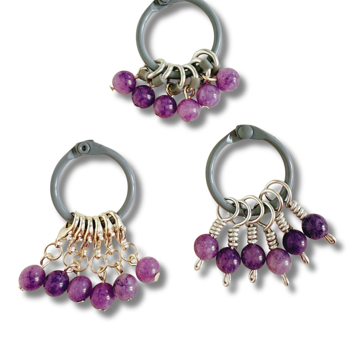 Angelite Stitch Markers - Cloud