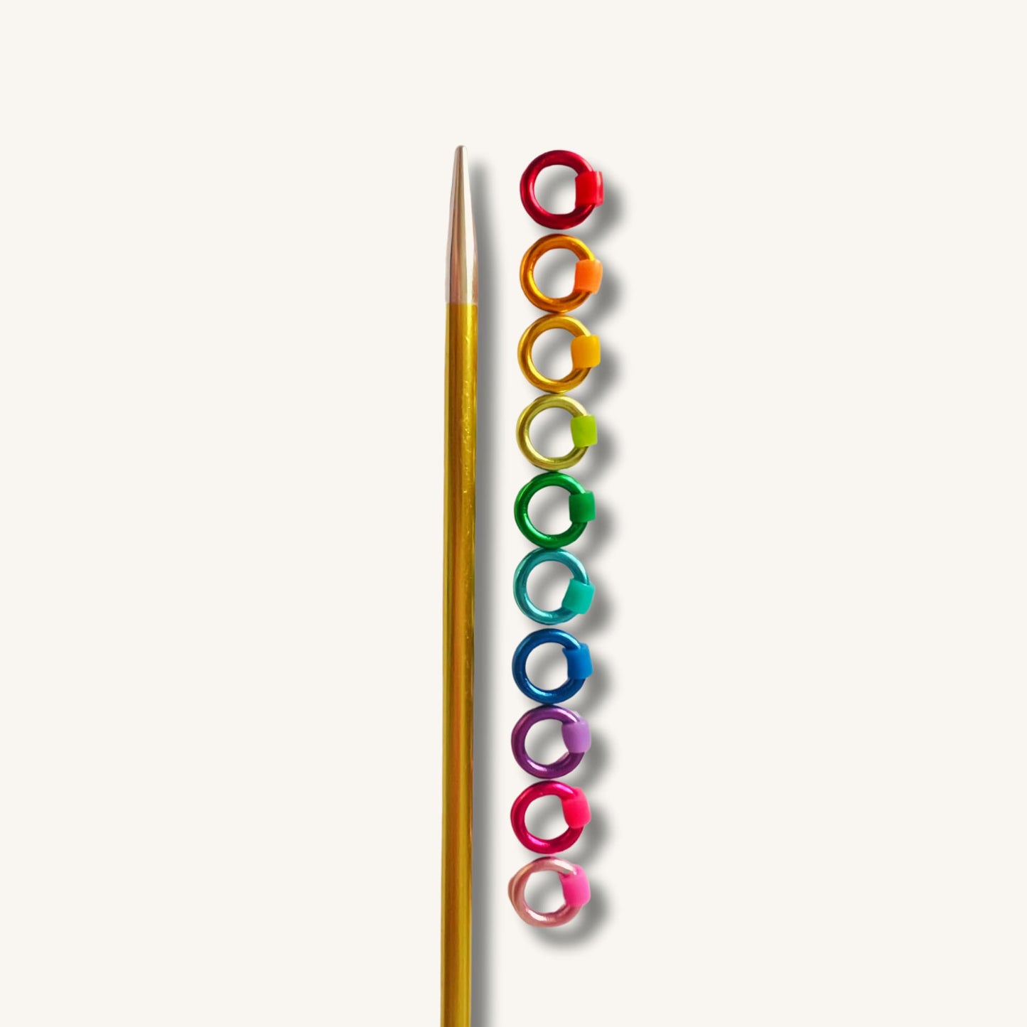 Rainbow Stitch Markers for Sock, Lace & Knitting - Snag Free in 4 Sizes