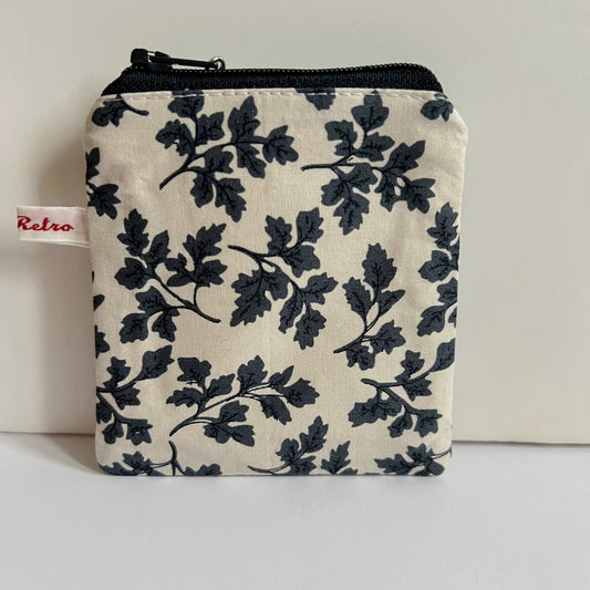 Navy and Cream Purse in 100% Cotton Limited Edition Print  - Grey Gardens