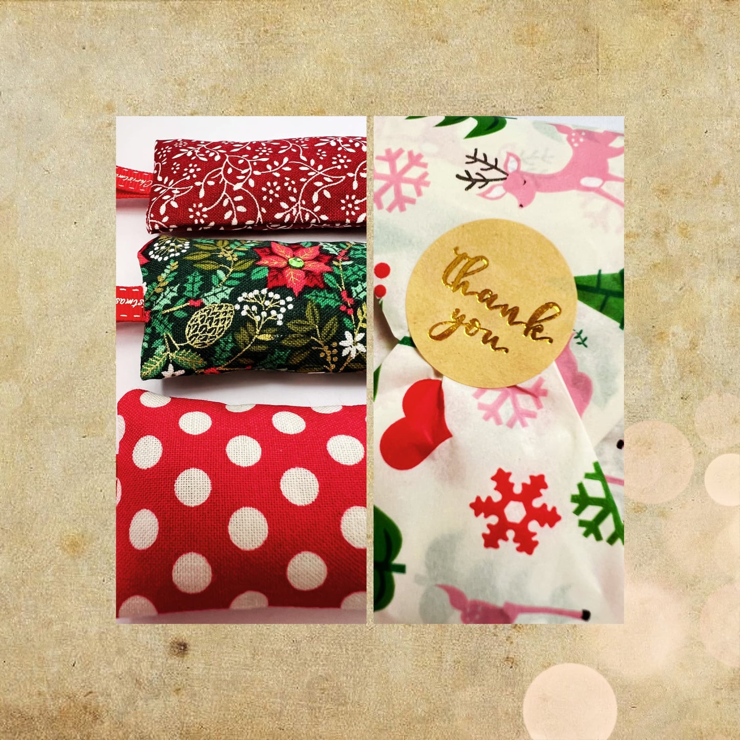 Lavender bags Xmas Set - Holly Jolly