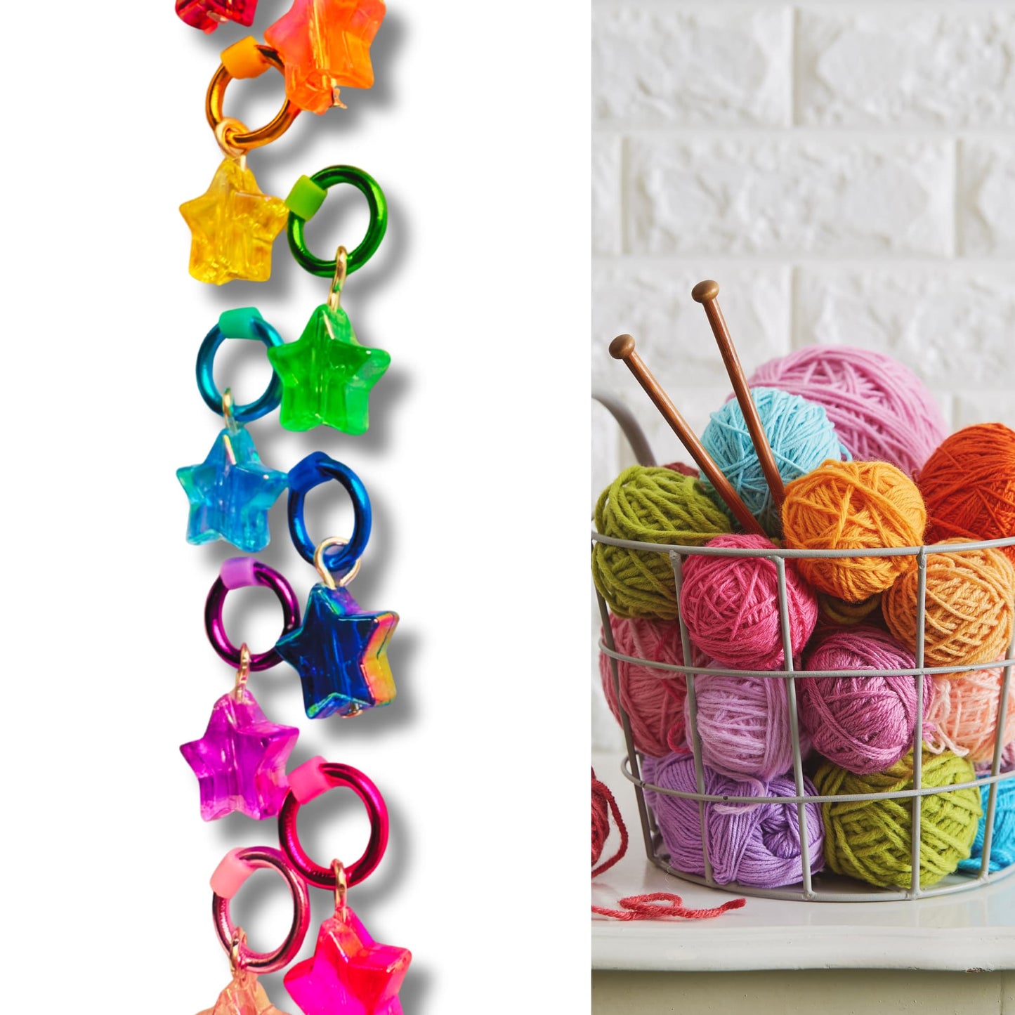 Star Stitch Markers for Knitting -Disco Star