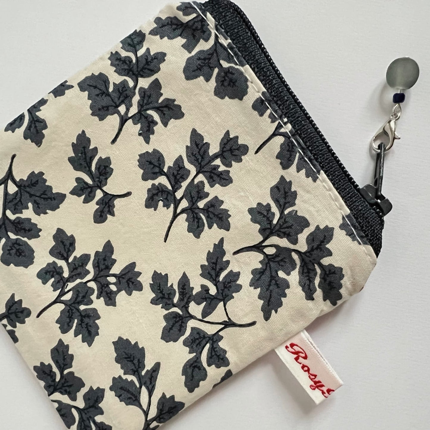 Navy and Cream Purse in 100% Cotton Limited Edition Print - Grey Gardens