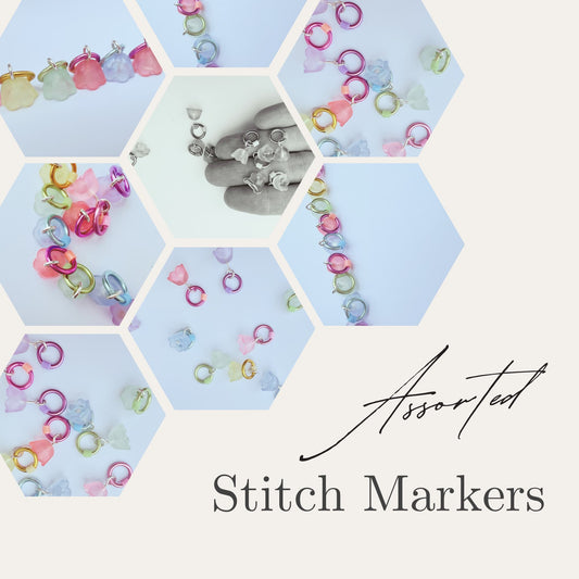 Pastel Flower Stitch Markers for Knitting in 4 Sizes