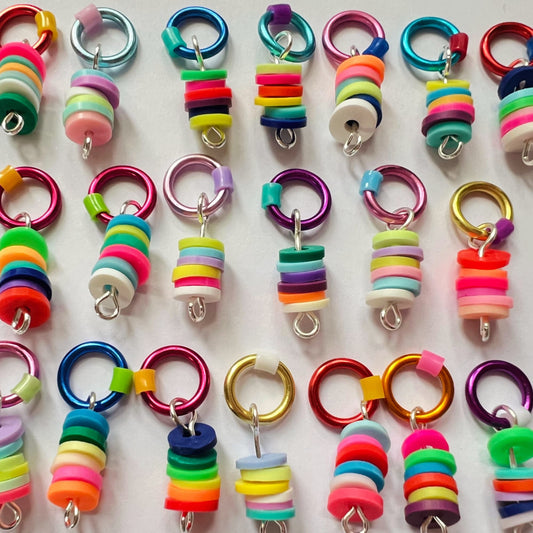 Rainbow Stitch Markers for Knitting - Sweetie Pops!