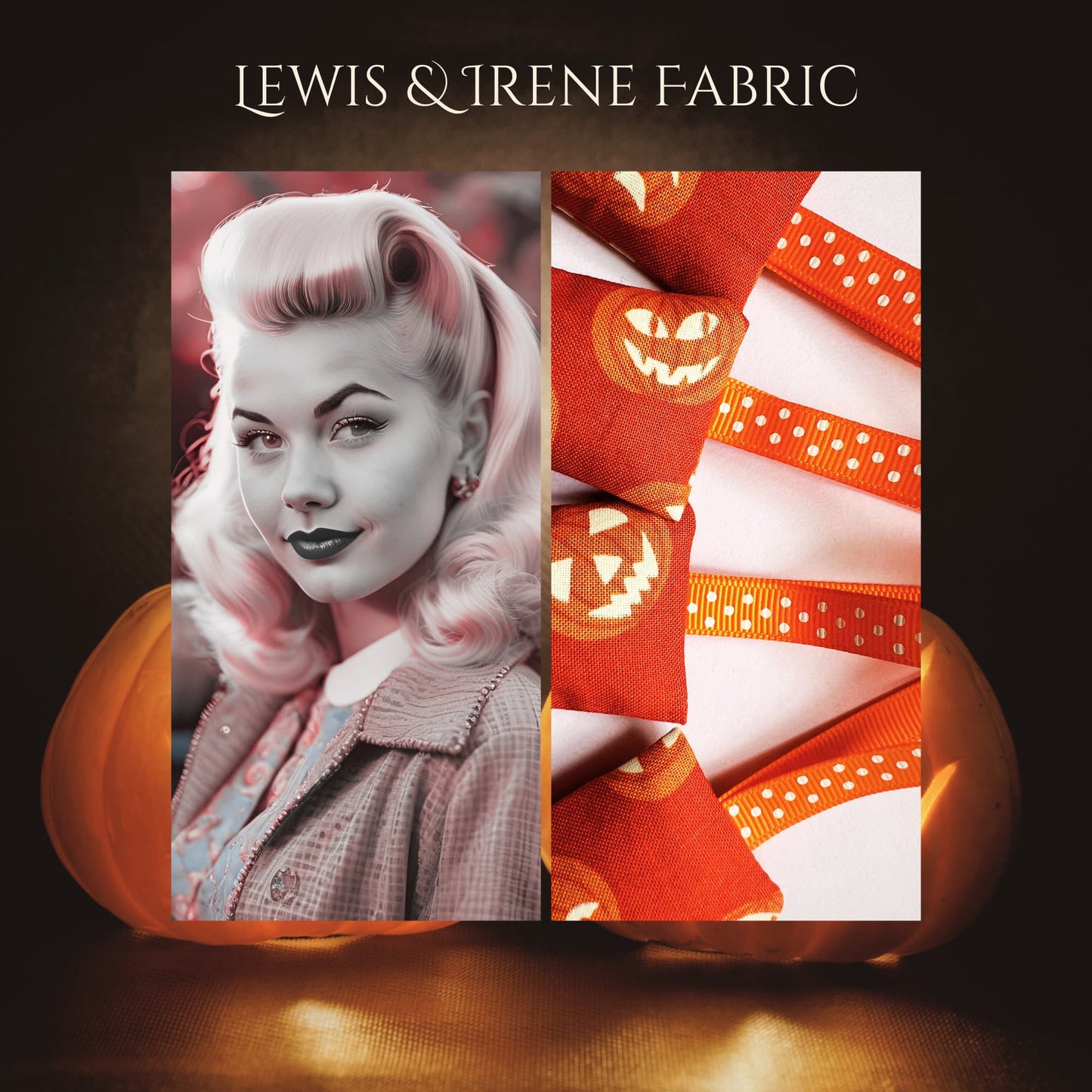 Halloween Gift, Lavender Sachets in Lewis & Irene Glow in the dark Pumpkin Fabric