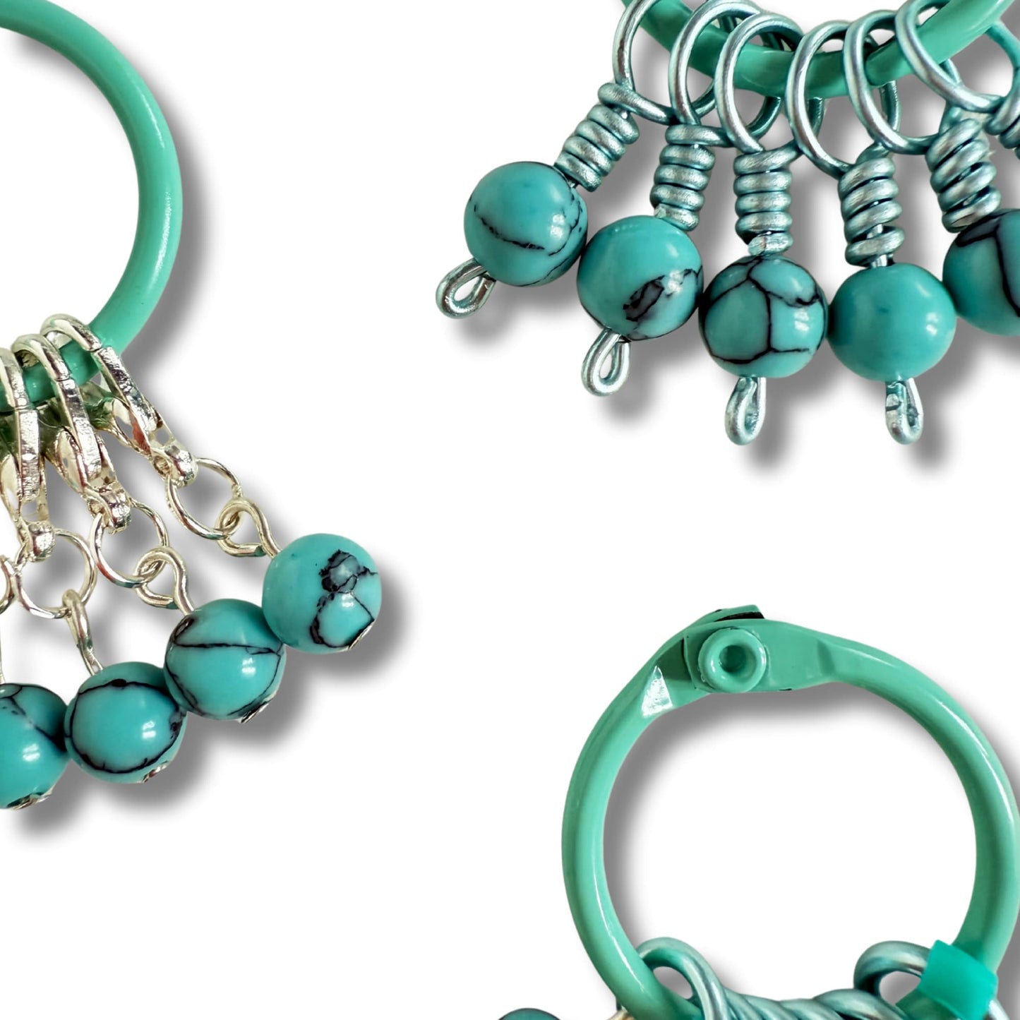 Turquoise Stitch Markers - Pool