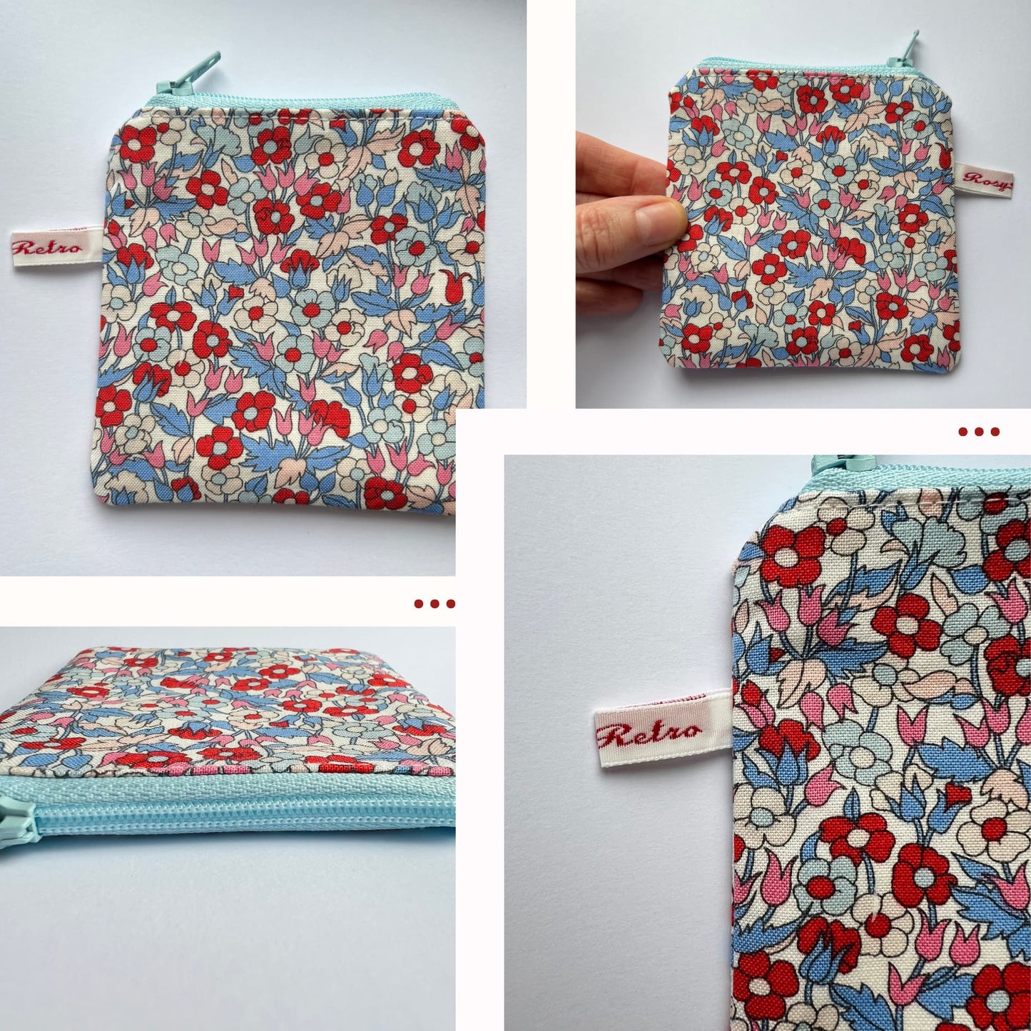 Liberty Fabric Purse - Piccadilly Poppy from The Carnaby Collection
