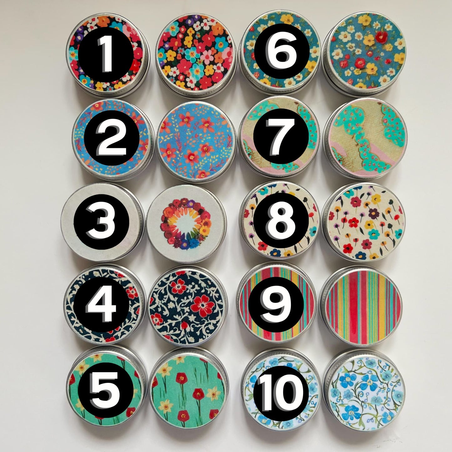 Knitting Stitch Marker Tin Set 40 Markers and tin - Spring Collection