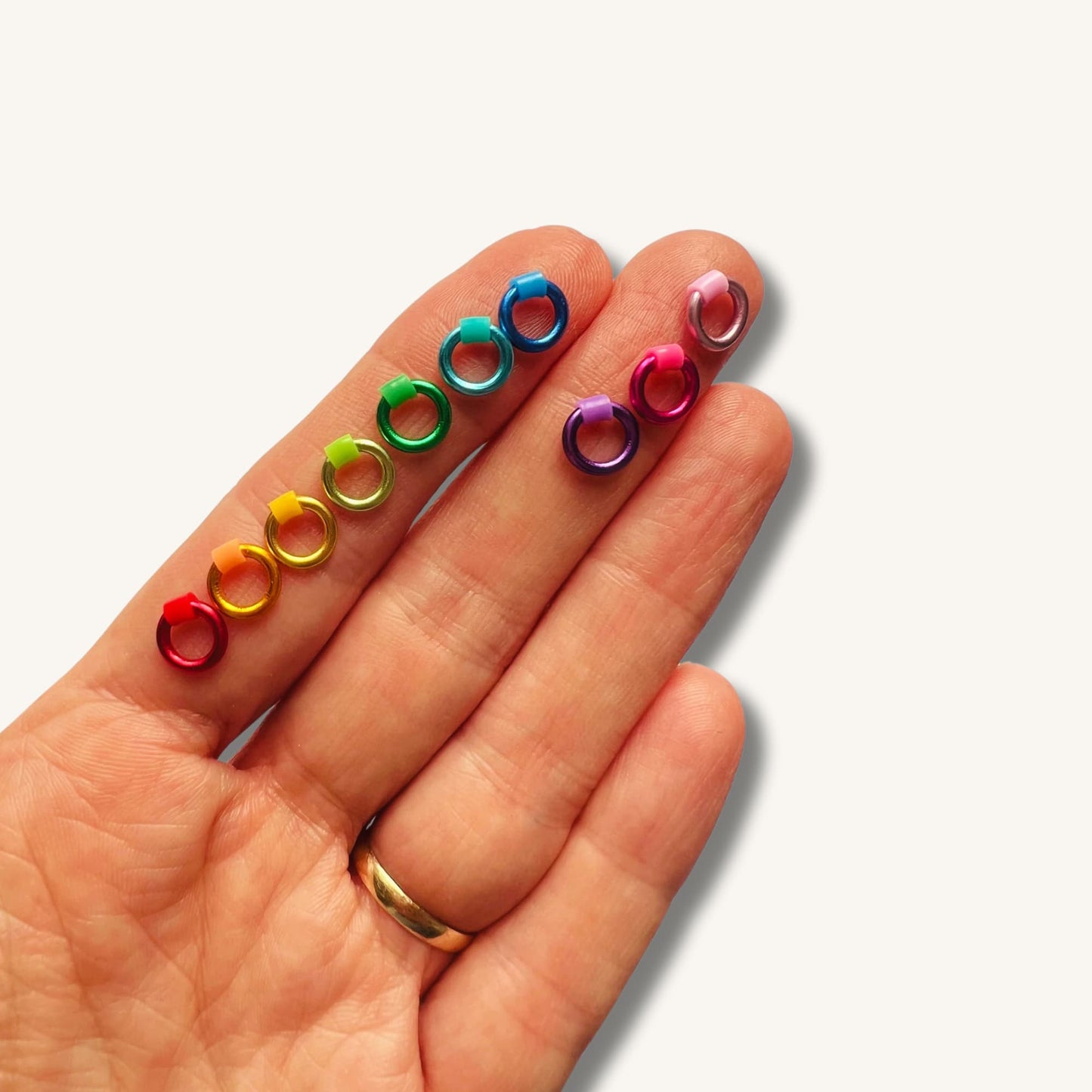 Rainbow Stitch Markers for Sock, Lace & Knitting - Snag Free in 4 Sizes