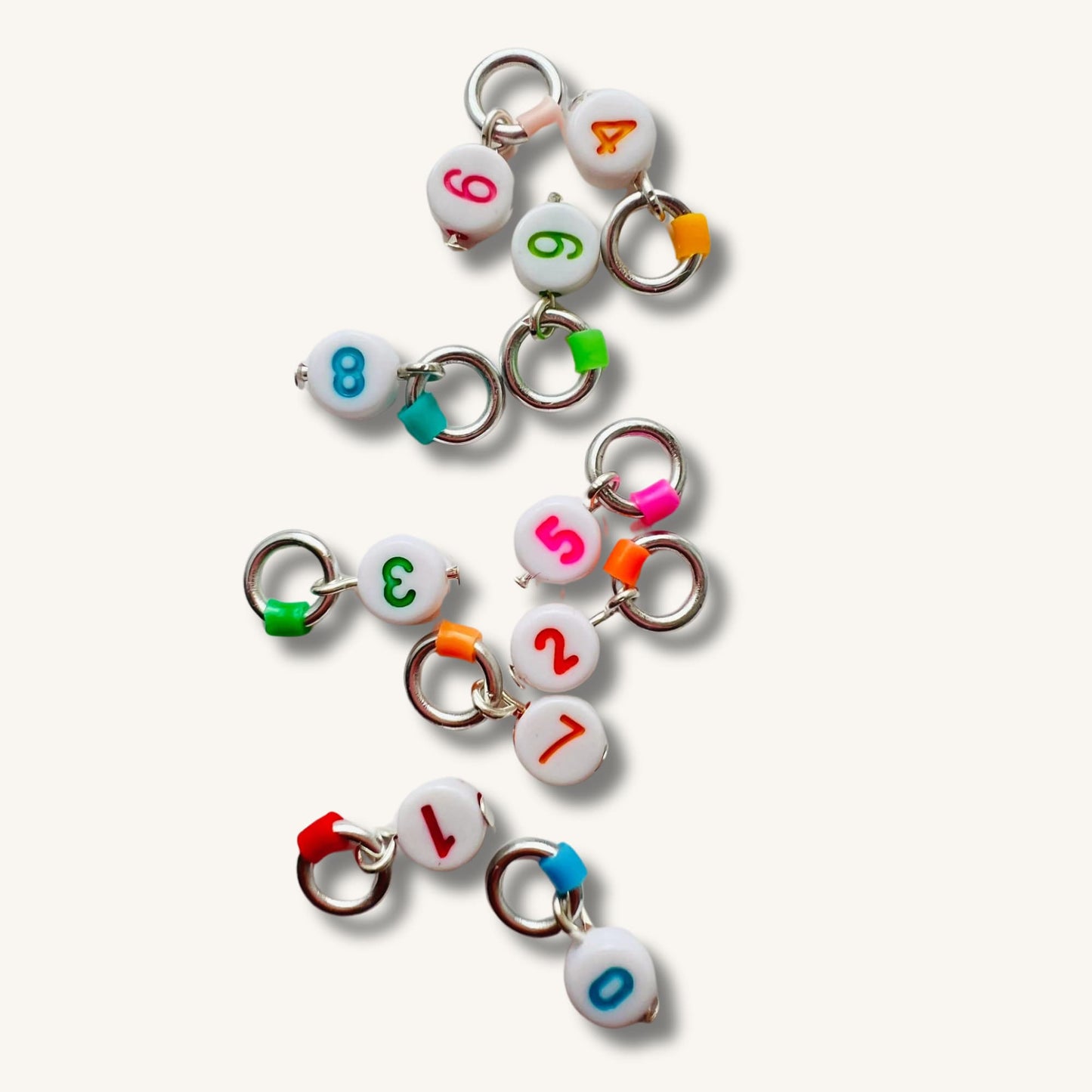 Number Stitch Markers for Knitting with links - Number Links
