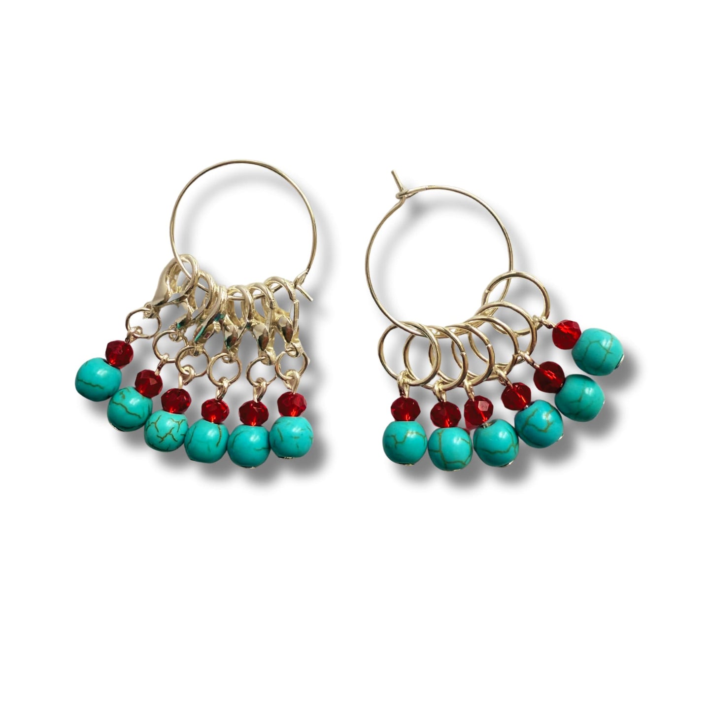 Turquoise Stone Stitch Markers - La Dolce Vita