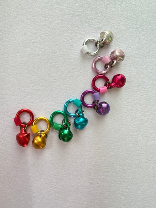 Jingle All The Way with Festive Christmas Knitting Stitch Markers in Bright Holiday Colors