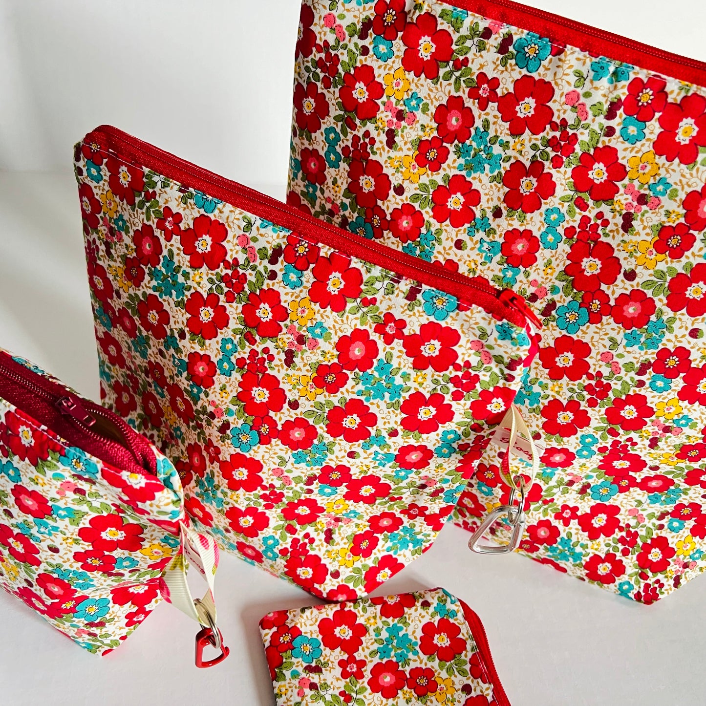 Red Floral Knitting Project Bag - Spanish Summer Collection