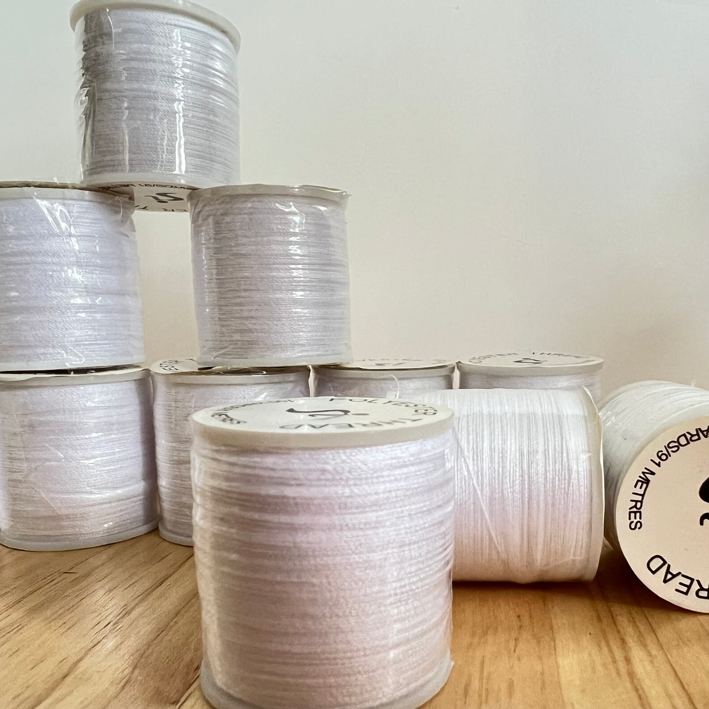 White Polyester Sewing Thread - 100 Yard Spools