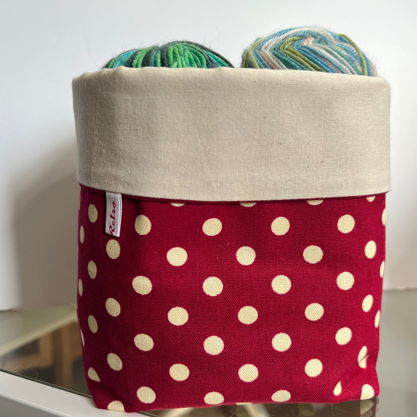 Storage basket, Craft tub for Knitting and Crochet Projects- Spring Collection