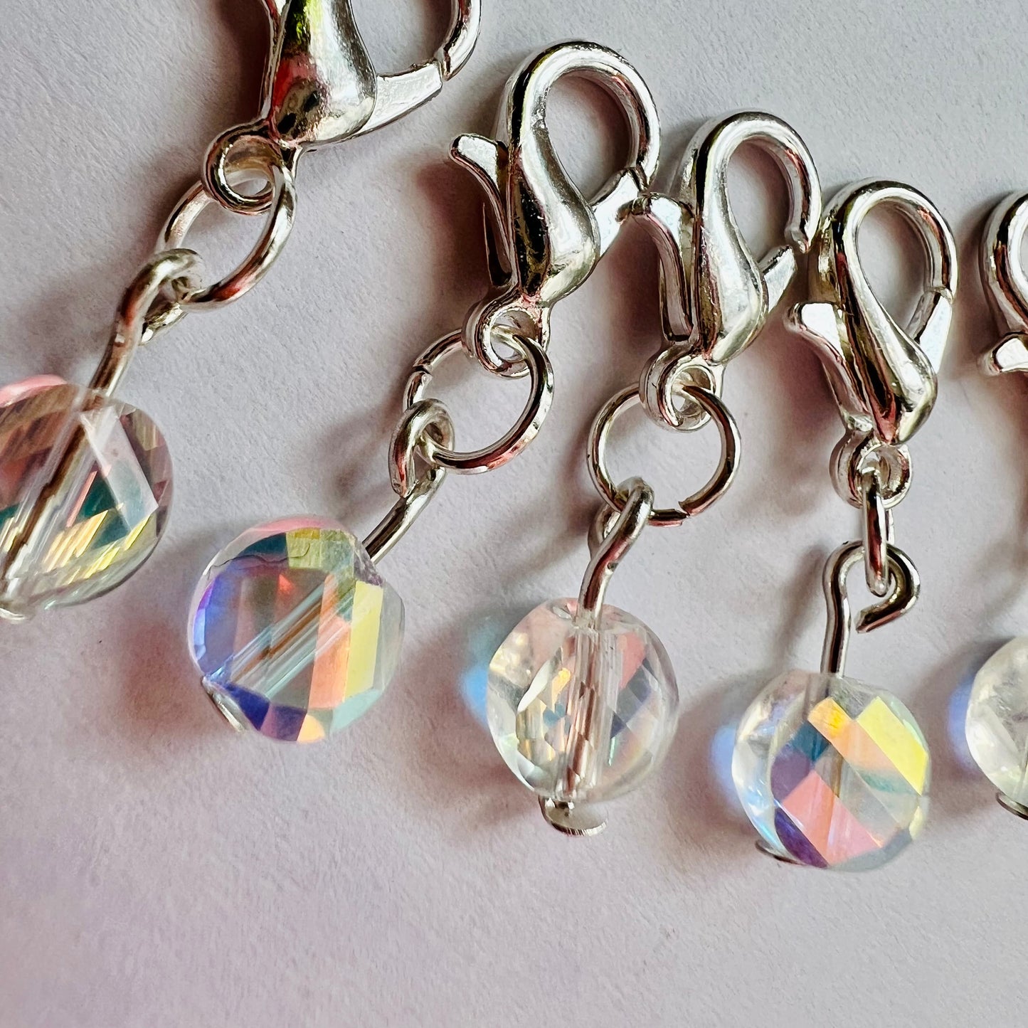 Crochet Stitch Markers - Crystal tears