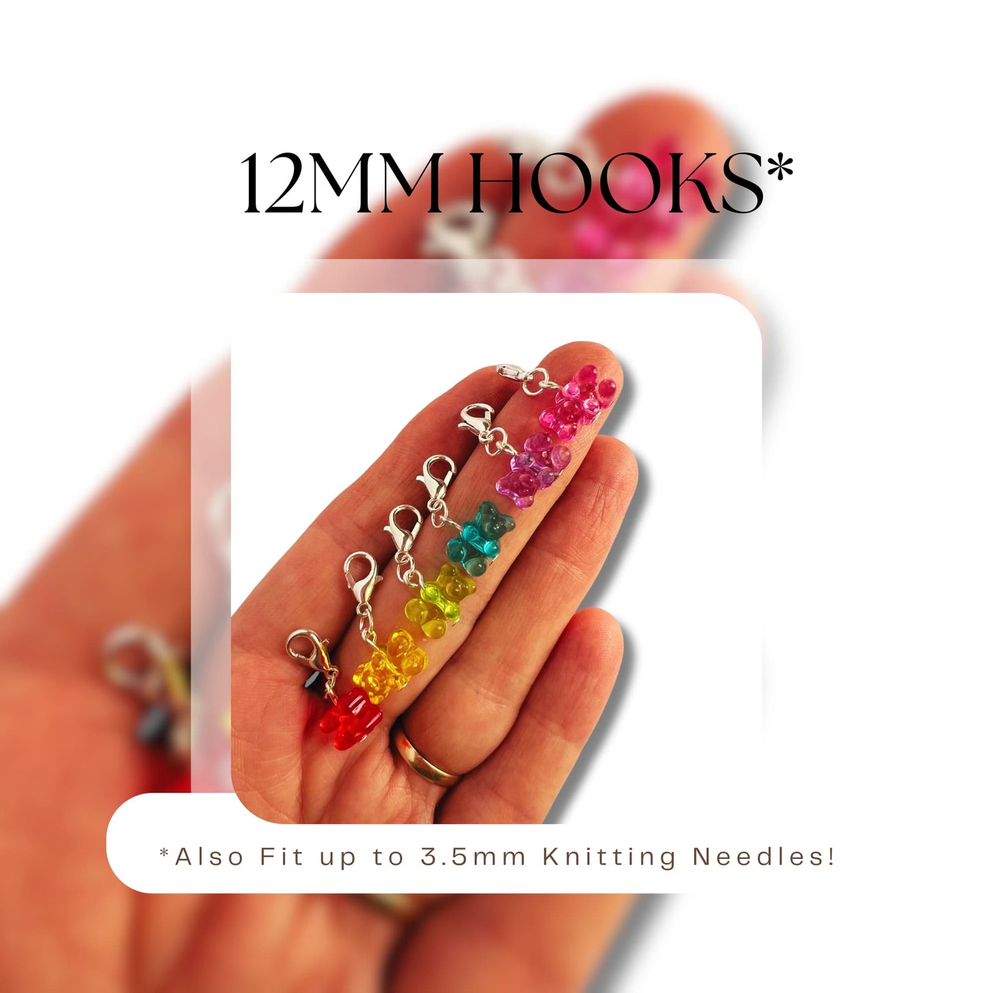 Crochet Stitch Markers - Jelly Bears