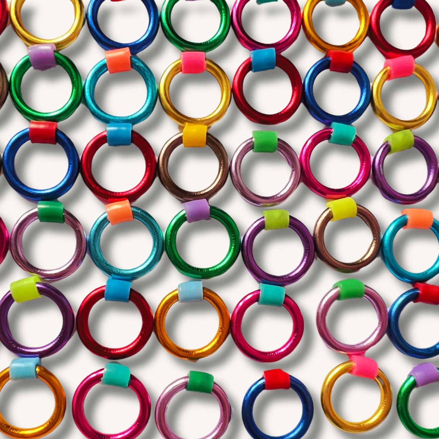 Rainbow Ring Stitch Markers for Knitting - Snag Free in 4 Sizes - Fairground
