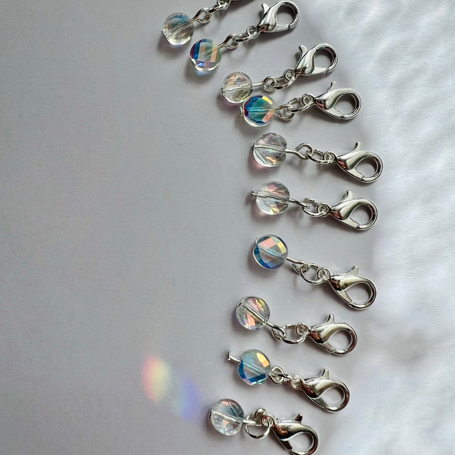 Crochet Stitch Markers - Crystal tears