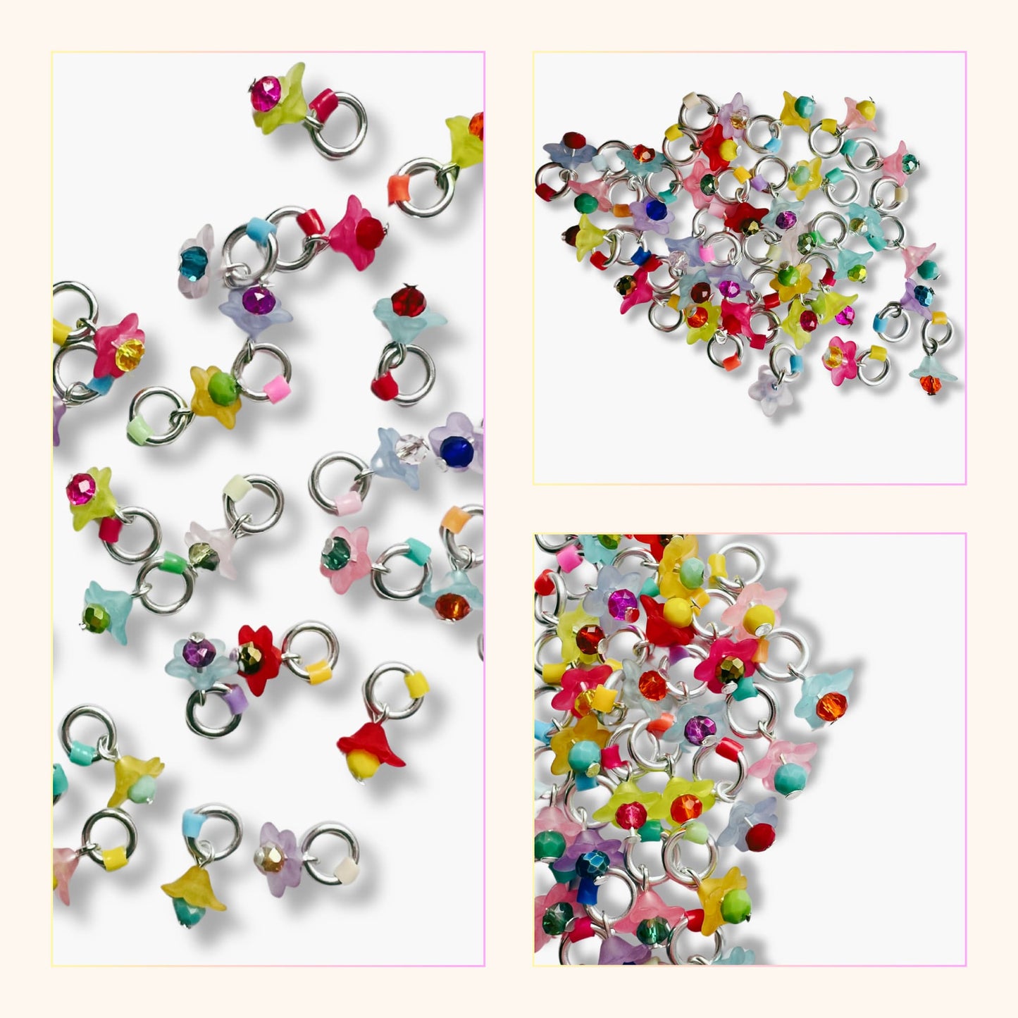 Flower Stitch Markers for Knitting - Fairy Flowers