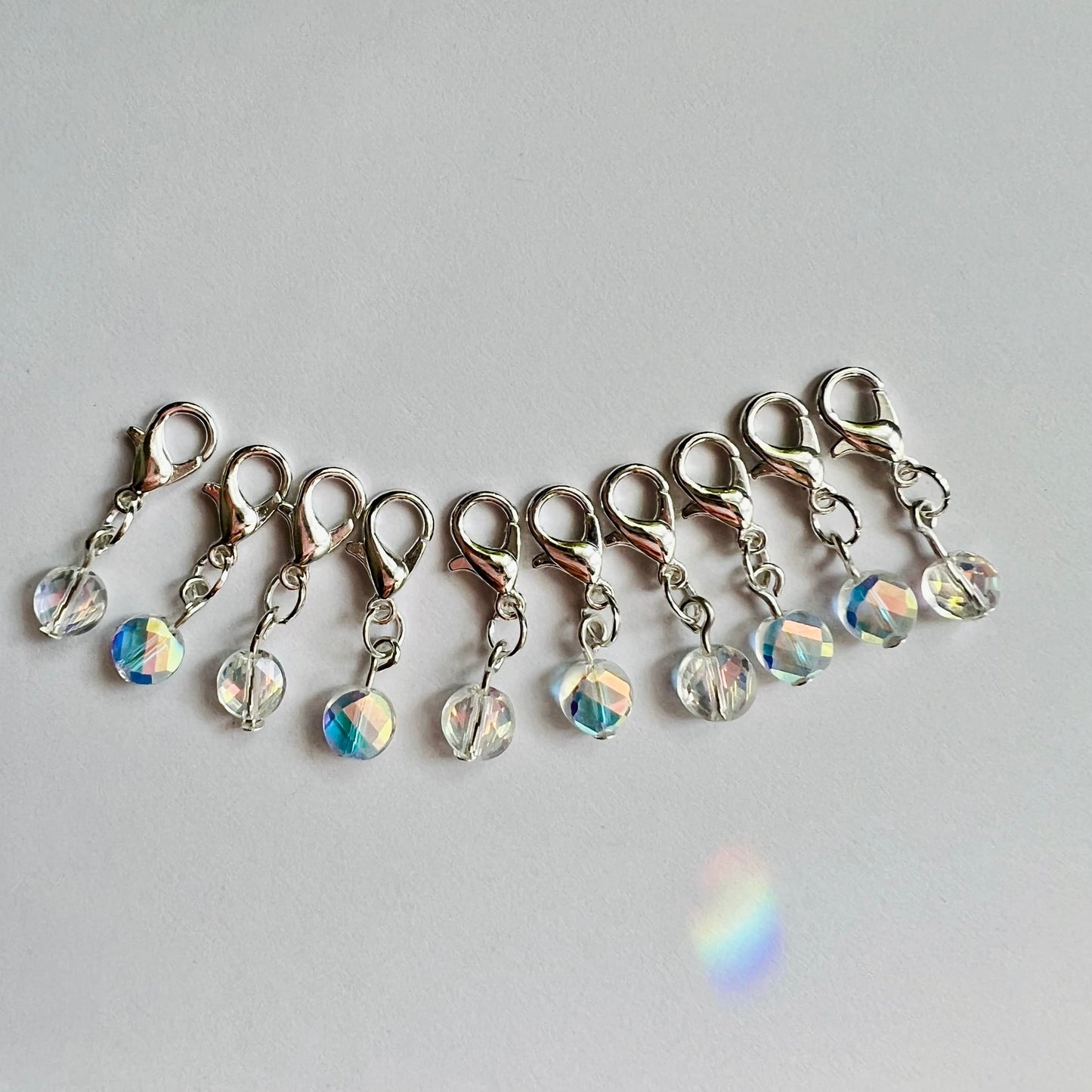 Crochet Stitch Markers - Crystal tears