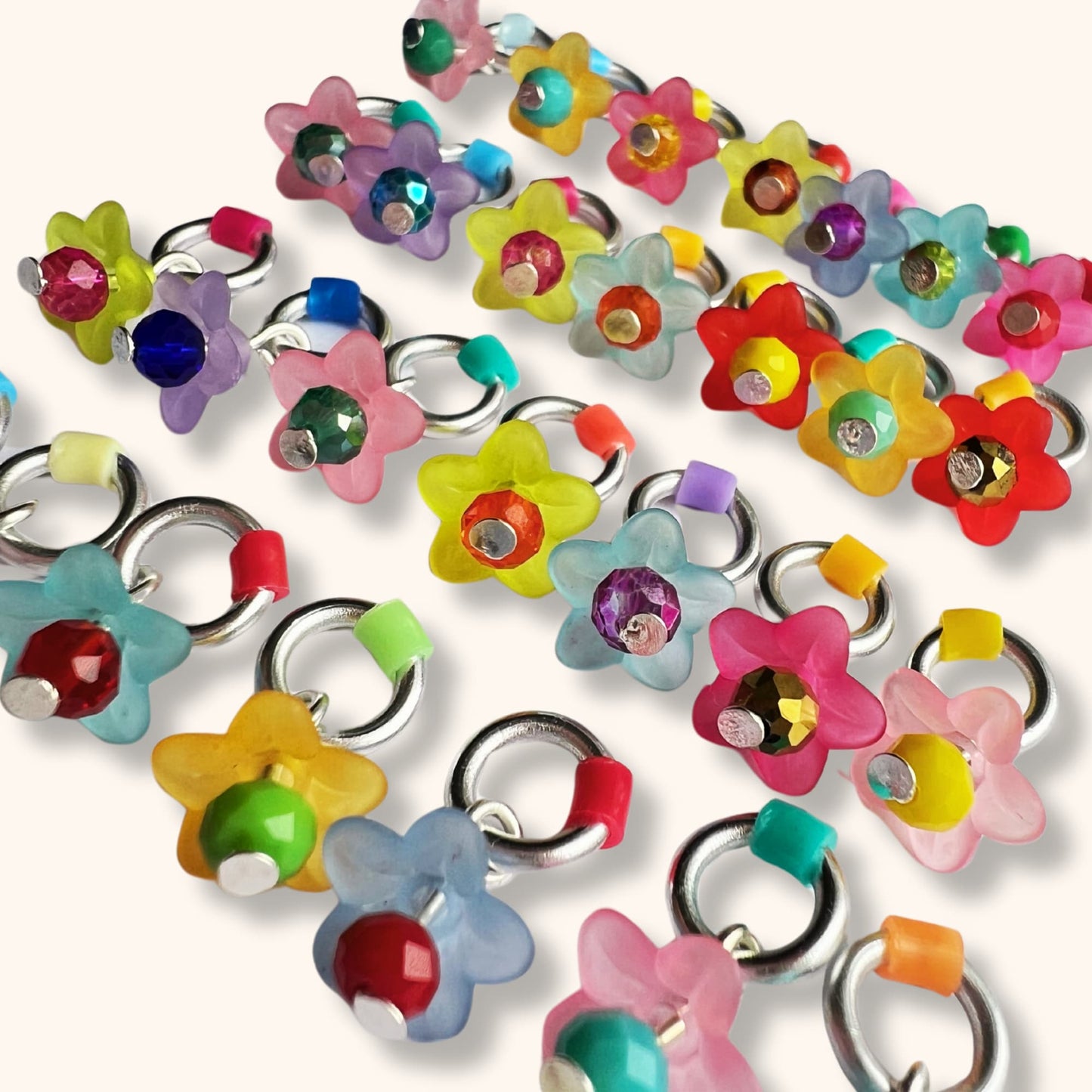 Flower Stitch Markers for Knitting - Fairy Flowers