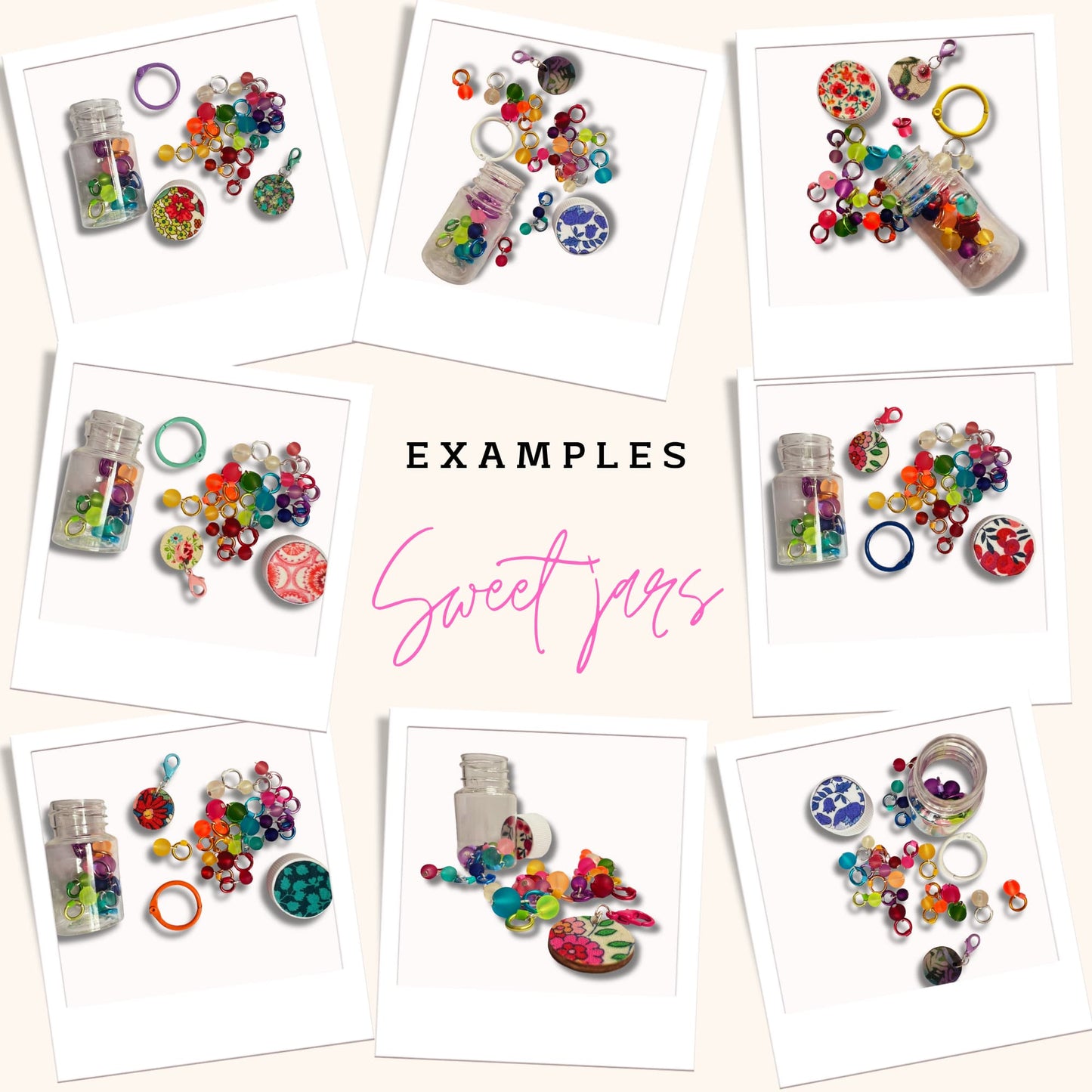 Knitting Set with Stitch Markers - Sweet Shop Jar