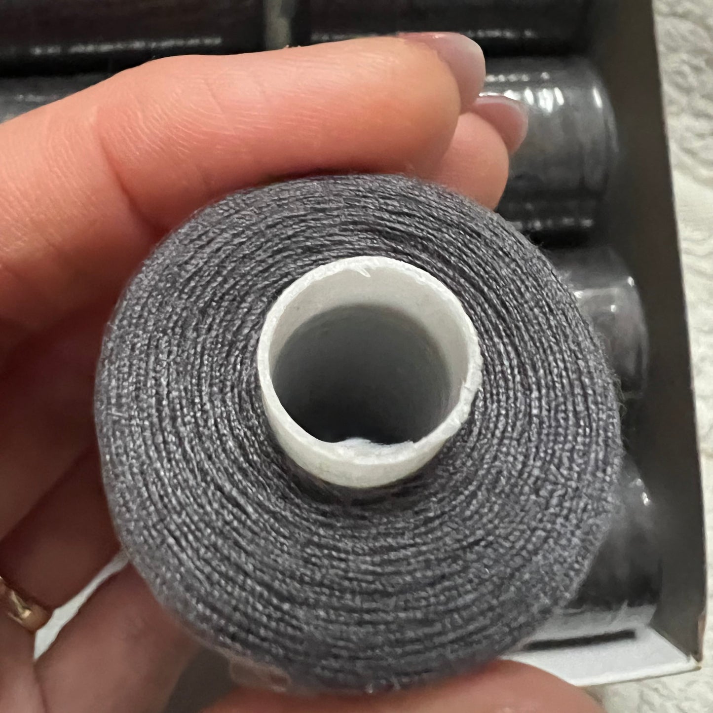Grey Polyester Sewing Thread - 1000 Yard Spools