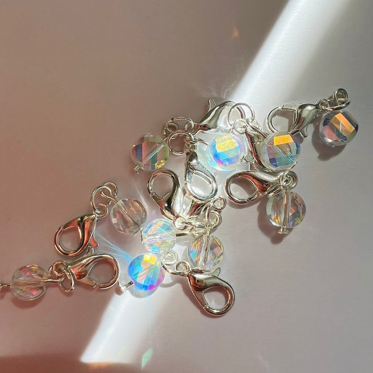 Crochet Stitch Markers - Crystal tears