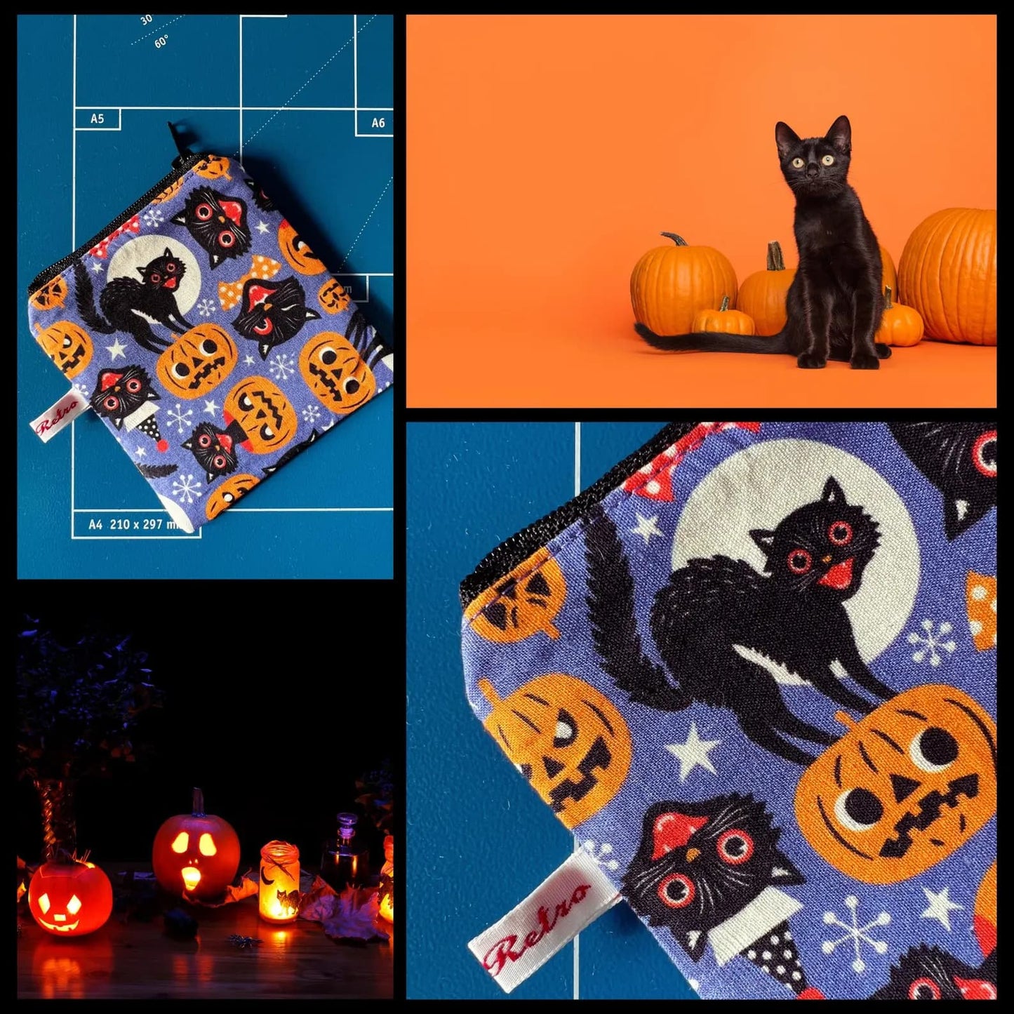 Halloween Notions Case - Pumpkins and Cats