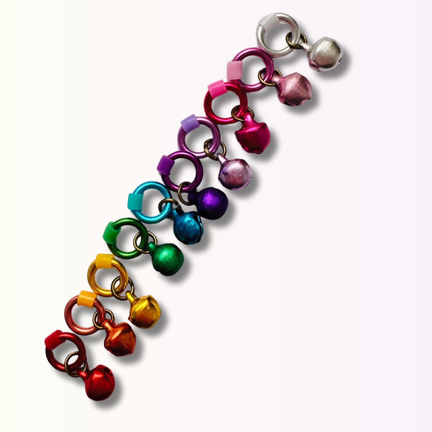 Christmas Knitting Stitch Markers, Rainbow Set - Fairy Bells