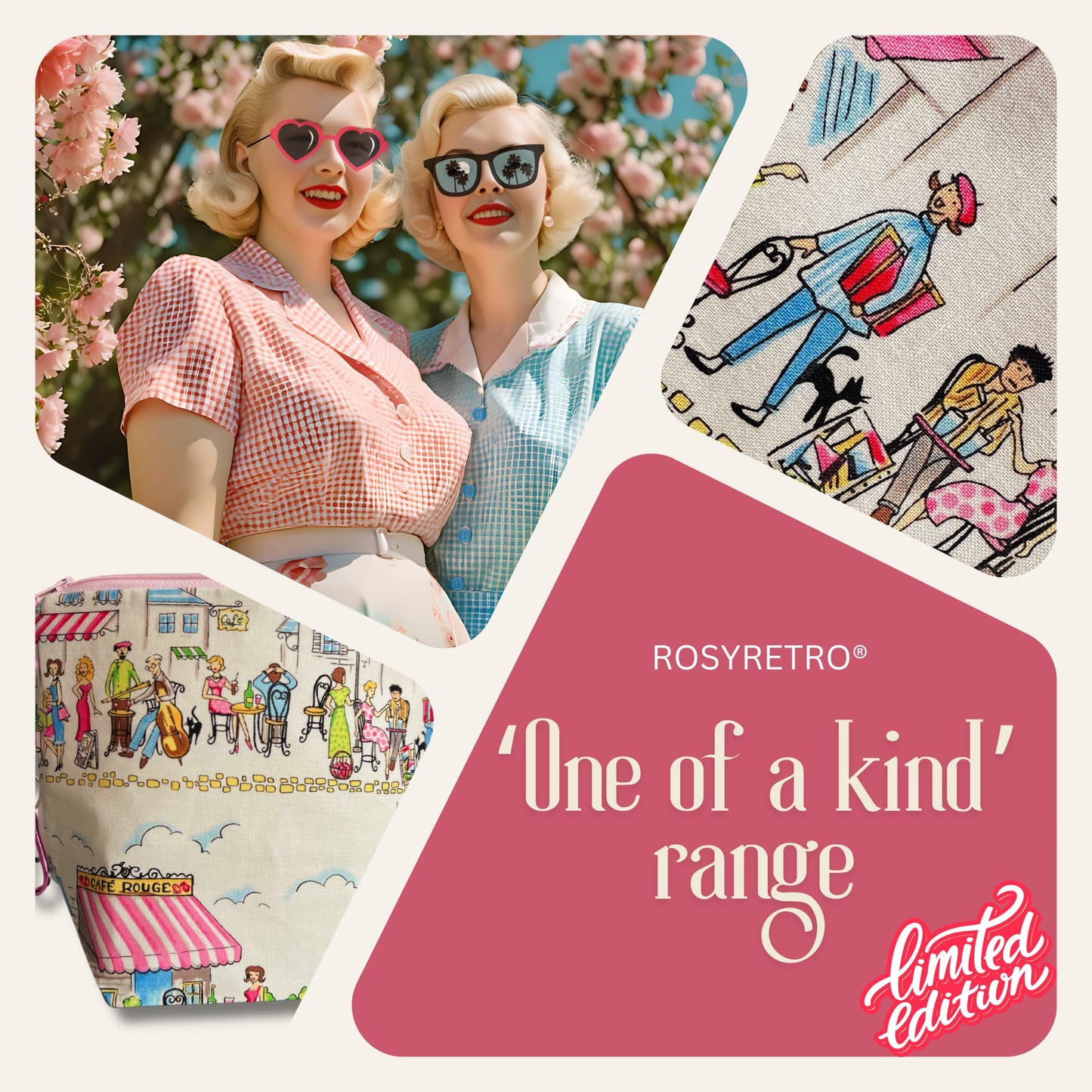 Knitting Project Bag - Fabric by Michael Miller - Paris