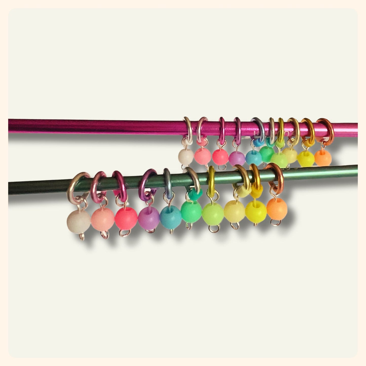 Stitch Markers for Knitting, Pastel Candy Colours - Bons Bons