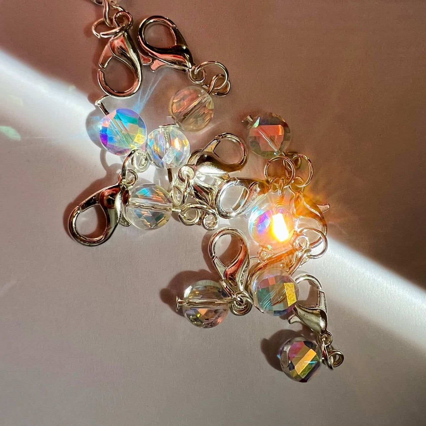 Crochet Stitch Markers - Crystal tears