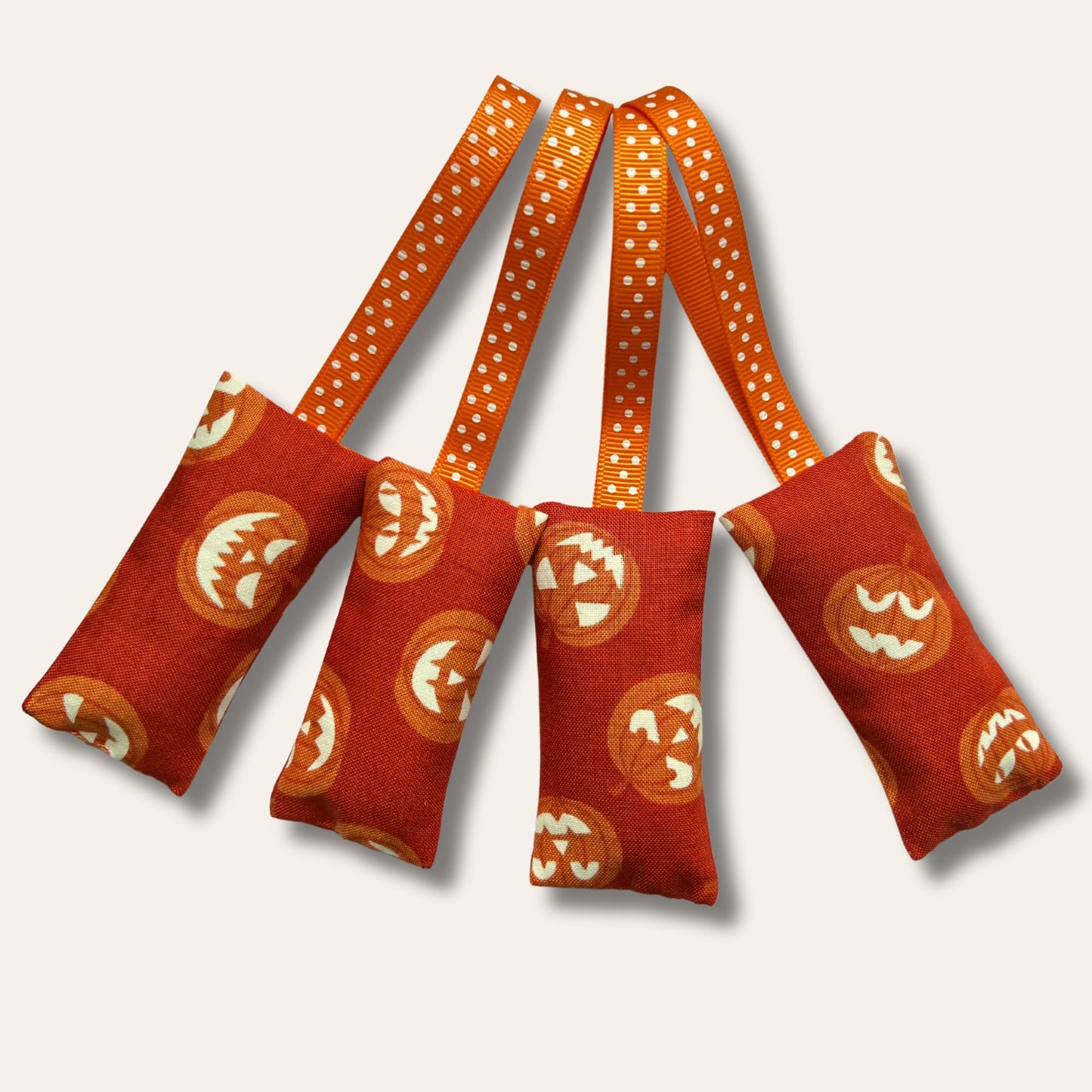 Halloween Gift, Lavender Sachets in Lewis & Irene Glow in the dark Pumpkin Fabric