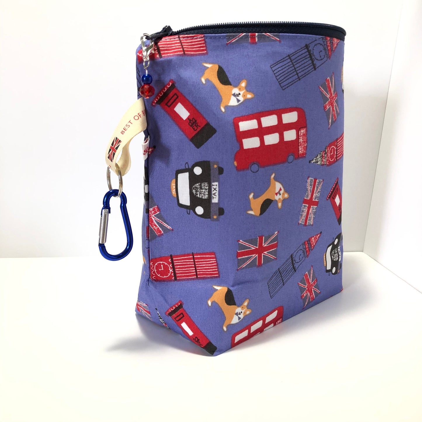 Knitting project bags in cotton Corgi london print - Assorted Sizes