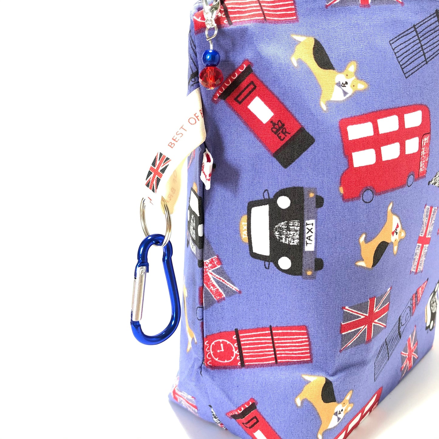 Knitting project bags in cotton Corgi london print - Assorted Sizes