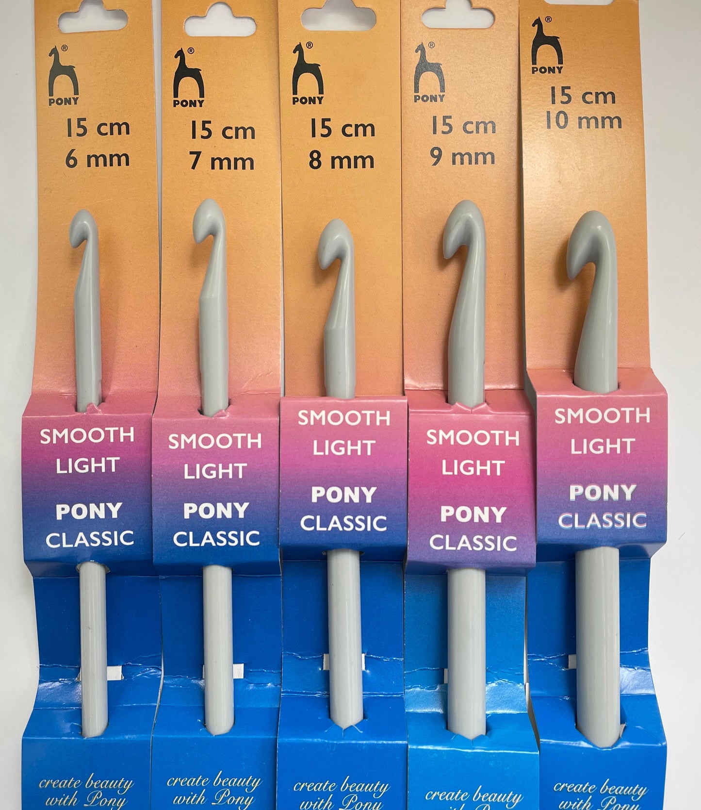 Crochet Hooks, Assorted Sizes 6mm-10mm - Pony Brand