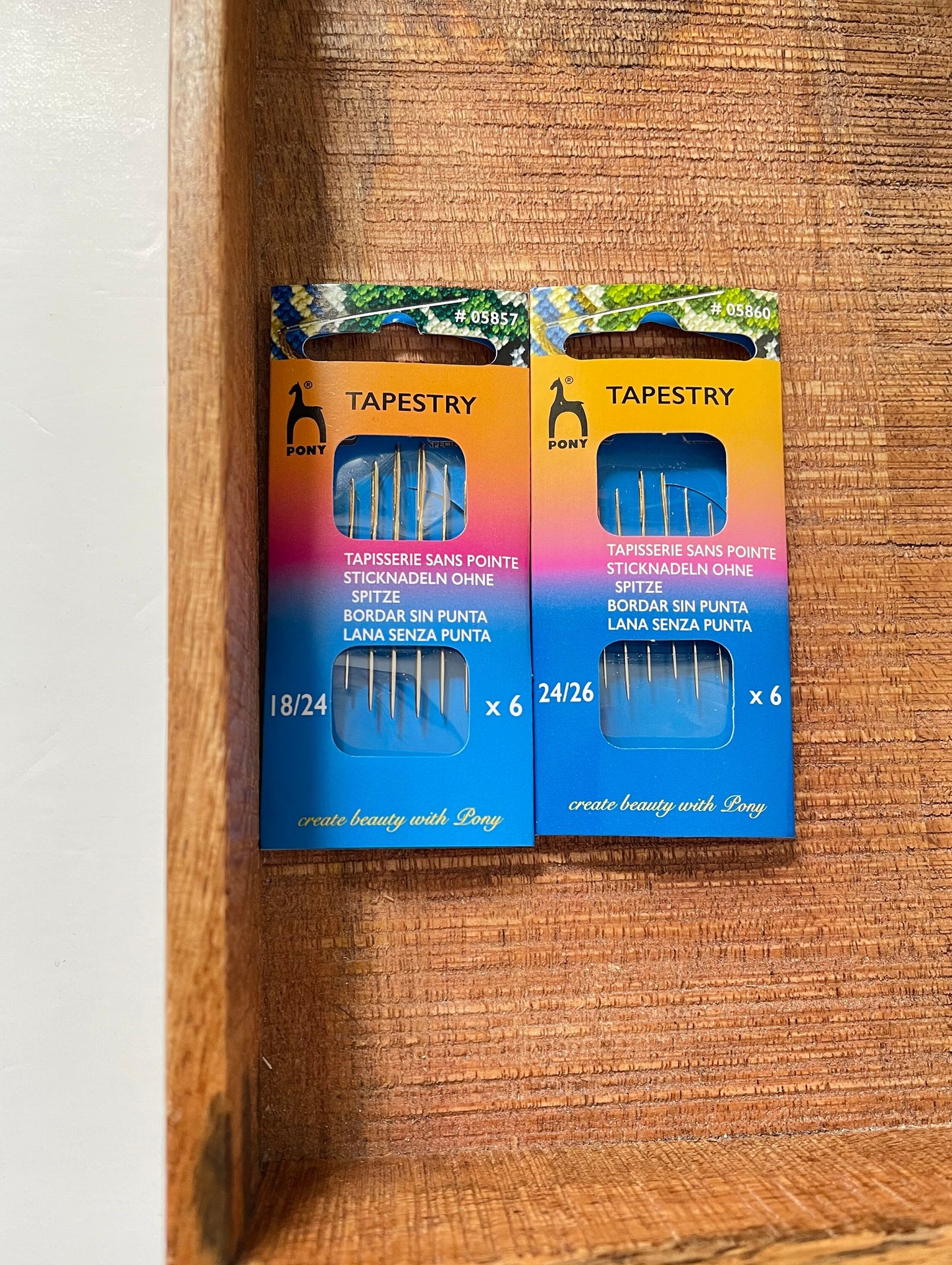 Pony Gold Eye Tapestry Needles - Blunt Tip for Knitting & Crochet - Sizes 18-26 and 24-26