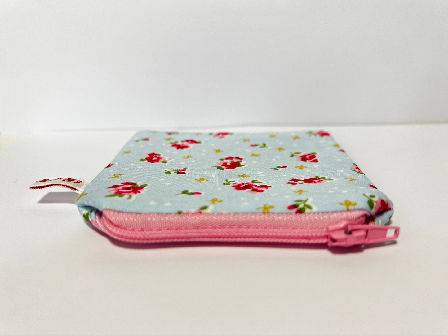 Pale Blue Mini Floral Rose Knitting Case for Portable Projects