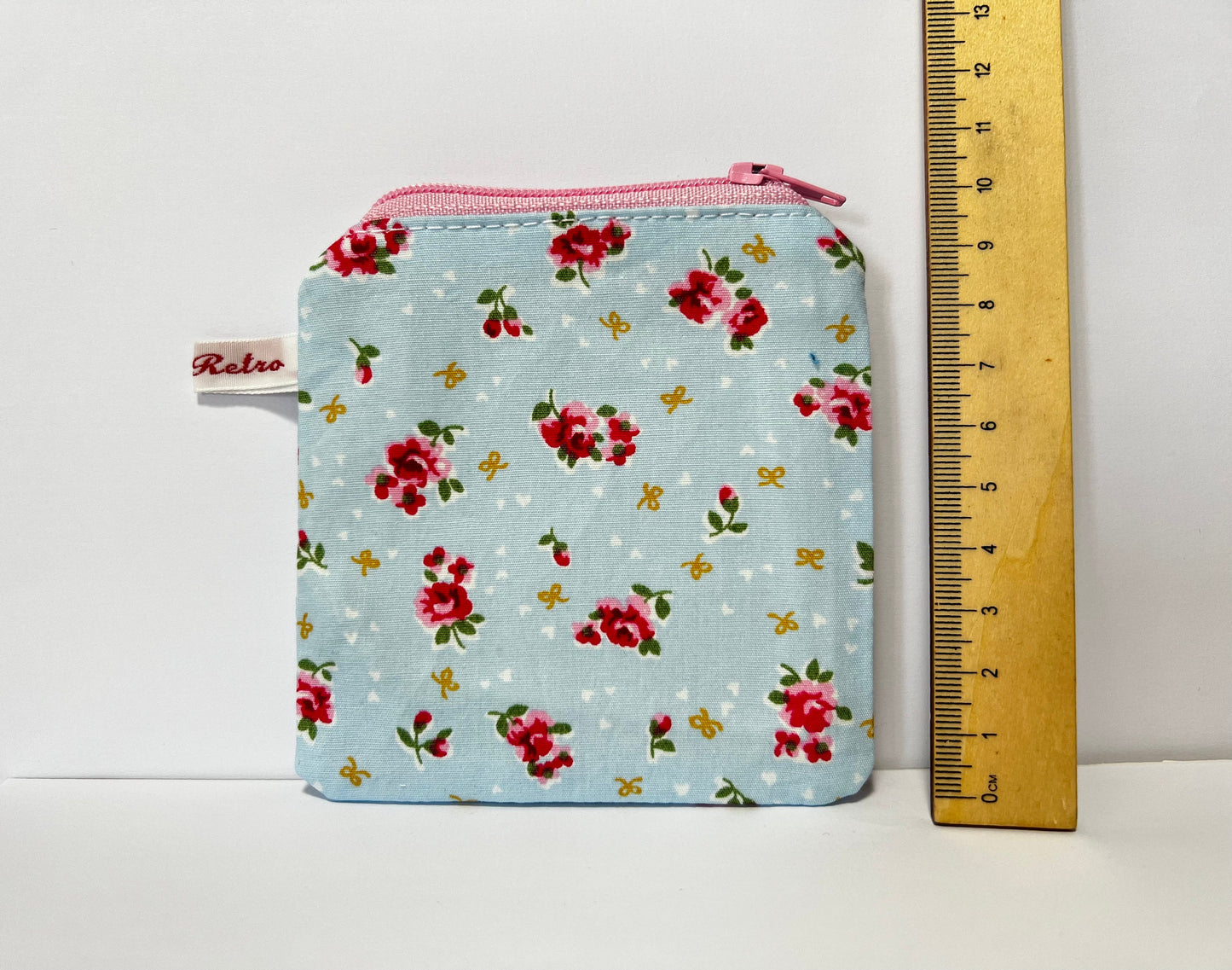 Pale Blue Mini Floral Rose Knitting Case for Portable Projects