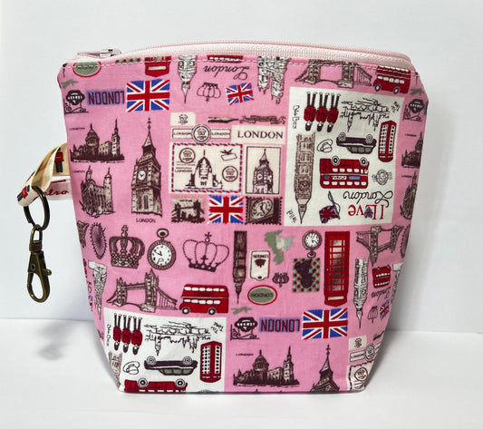 London Themed Notions Bags for Knitters, Sewers, Crocheters - Tools & Accessories Pouch