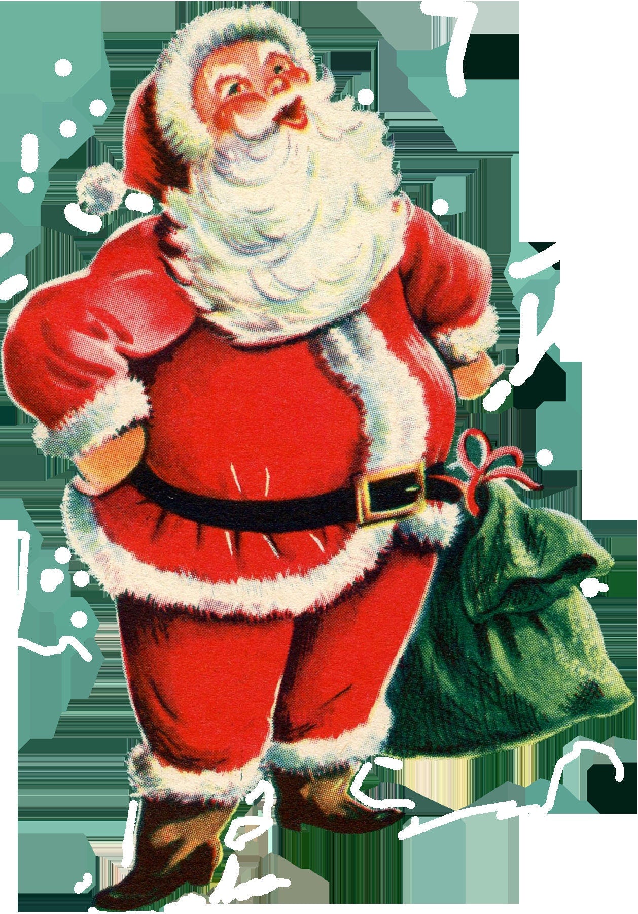 Santa Claus Knitting Case - retro Santa