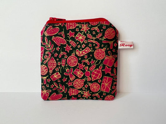 Limited Edition Liberty of London Christmas Fabric Mini Pouch for Knitters' Stitch Markers