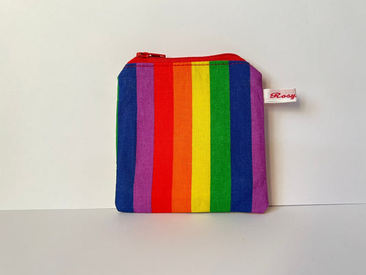LGBTQ+ Ally Mini Stitch Marker Case - Handmade with Rainbow Pride Fabric