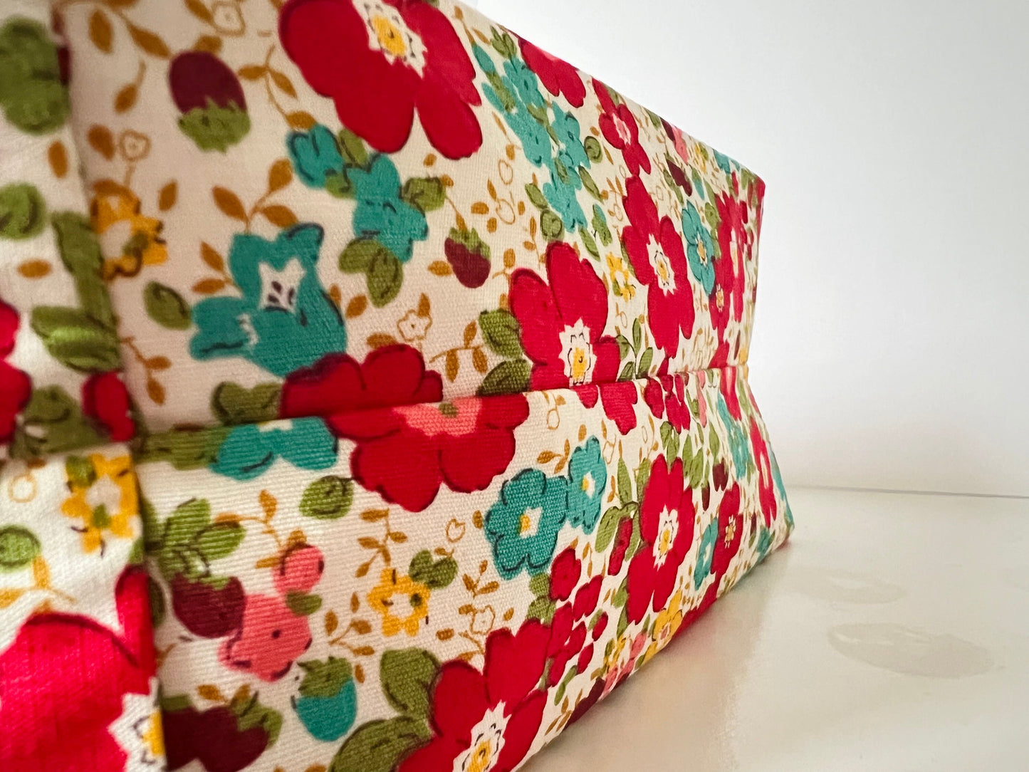 Red Floral Knitting Project Bag - Spanish Summer Collection