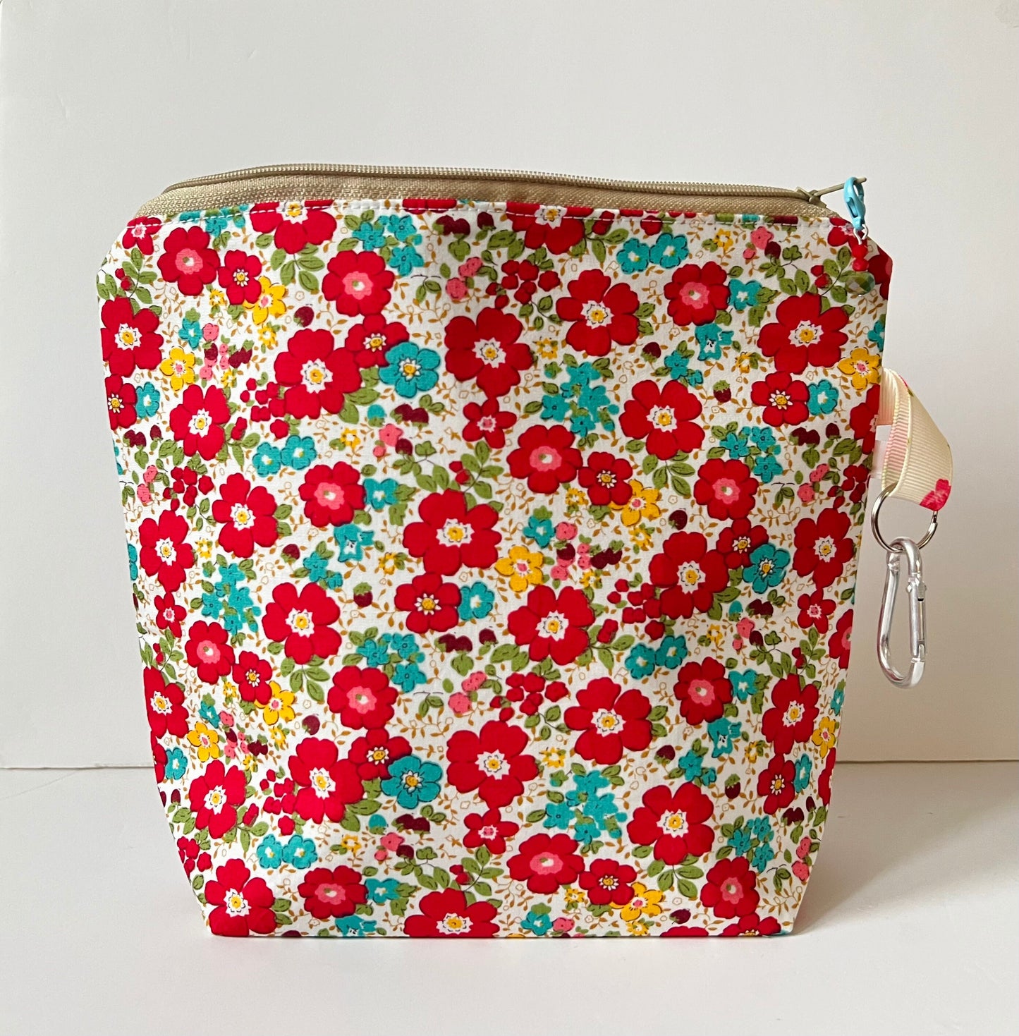 Red Floral Knitting Project Bag - Spanish Summer Collection
